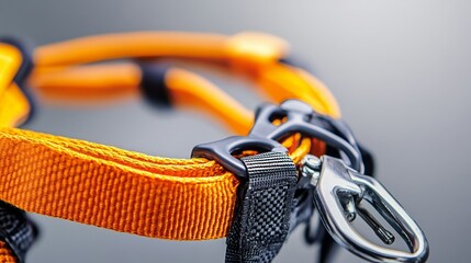 Safety harness and equipment showcased, emphasizing workplace safety and professional preparedness.