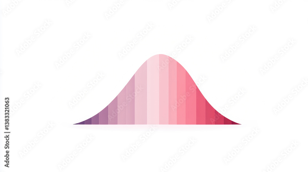 Poster minimalist gradient normal distribution curve