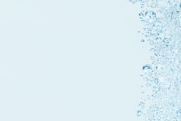 Closeup view of soda water with bubbles