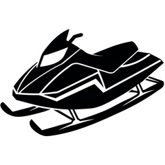 Clean Hovercraft Silhouette Illustration Ideal for Airborne & Marine Transport Branding