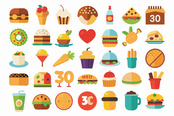 Set of Different Style Hand-Drawn Vector Icons