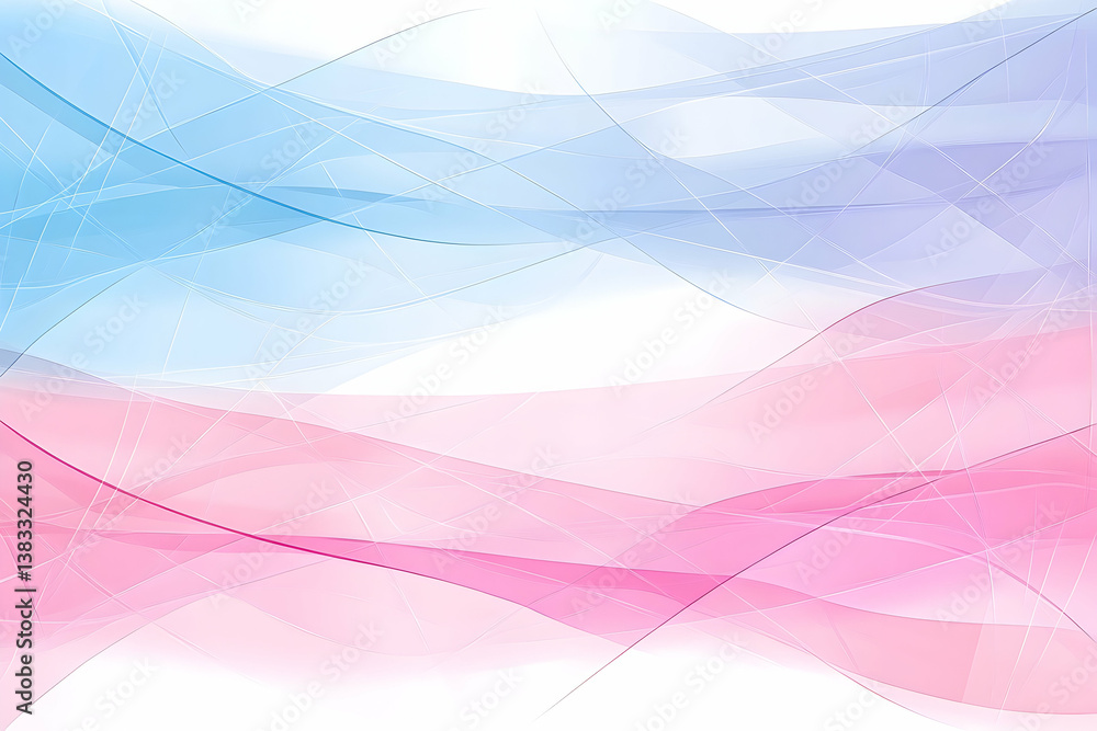 Poster a beautiful abstract design using soft pastel colors and lines