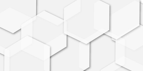 The geometric hexagon texture pattern design. The abstract hexagon design.3d render of honeycomb white background abstract wall decorative in the bath copy space, technology, data