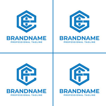 Letters EEI GEI EFI GFI Hexagon Logo, suitable for any business
