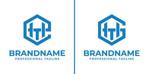 Obraz premium Letters EHT and GHT Hexagon Logo, for EHT, ETH, HTE, HET, THE, TEH, GHT, GTH, HTG, HGT, THG, TGH initials