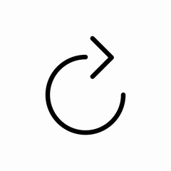 Rotate right icon vector sign