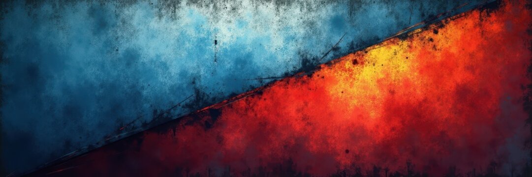 Fiery Collision: Abstract Texture Painting