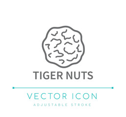 Tiger Nuts Line Icon