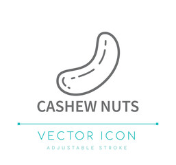 Cashew Nuts Line Icon