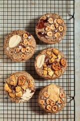 Assorted Gourmet Cookies on a Cooling Rack