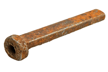 Rusty Iron Bolt, Antiquated Metal Pin with Hole