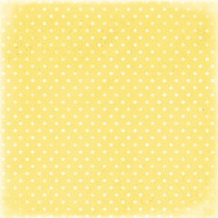 Polka dots design, Yellow background, seamless repeat white dots pattern, gift wrap paper