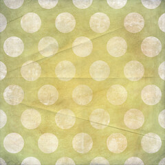 Polka dots design, Yellow background, seamless repeat white dots pattern, gift wrap paper