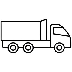Heavy Duty Truck Line Art Clean & Professional Vector Design