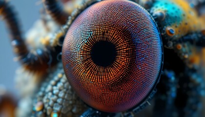 Stunning Close-up of a Robotic Insect Eye - Futuristic Design