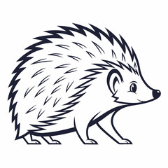 hedgehog silhouette icon vector