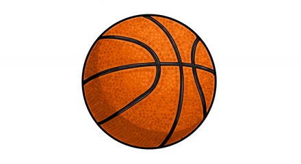 Fototapeta premium Orange Basketball Ball Illustration