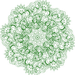 Beautiful flower art and mandala vector design