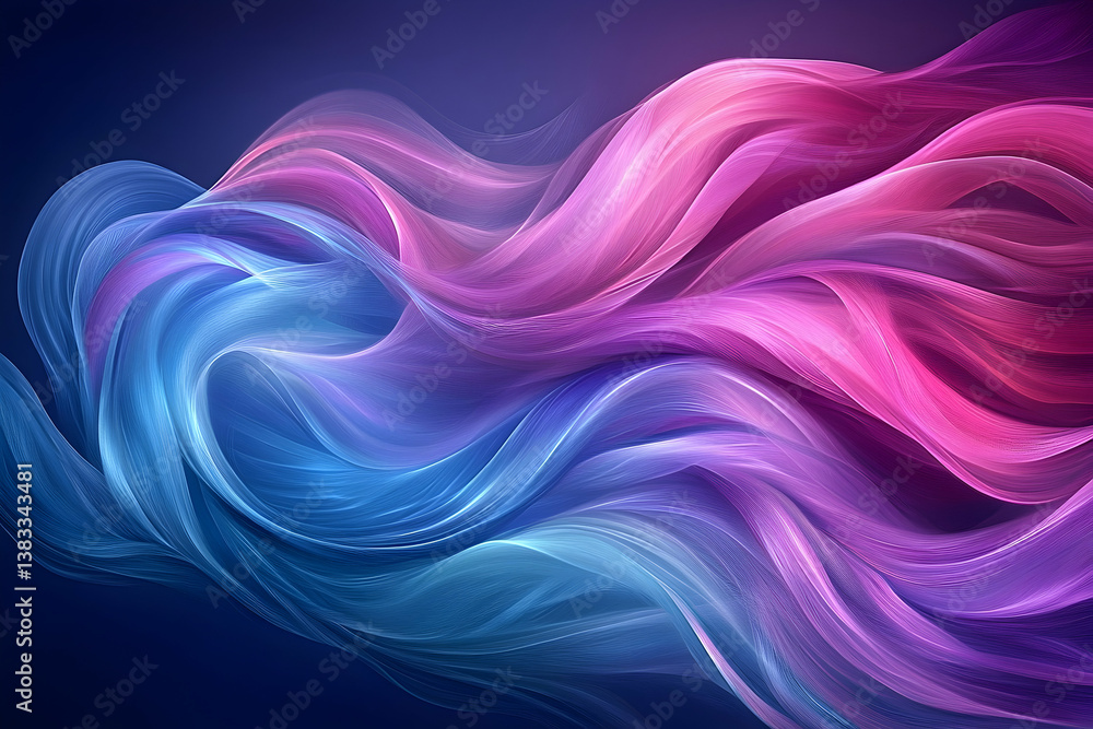 Aufkleber flowing ribbons of color create an abstract and artistic design