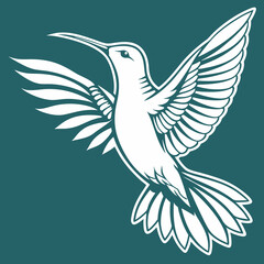 Obraz premium hummingbird silhouette icon vector bundle