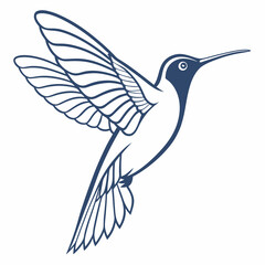 hummingbird silhouette icon vector bundle