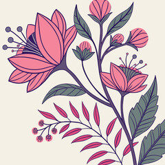 seamless pattern with flowers