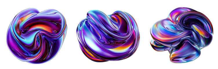 Colorful abstract shapes with smooth curves and vibrant hues showcasing artistic design