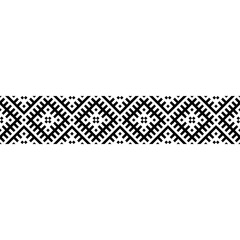 Stripes Ikat Aztec-inspired seamless pattern in black and white. A bold ethnic vector design with intricate geometric motifs, perfect for textiles, wallpapers, and digital projects. EPS10	