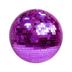 a purple disco ball on transparent background