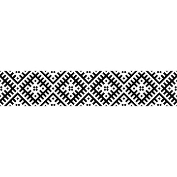 Stripes Ikat Aztec-inspired seamless pattern in black and white. A bold ethnic vector design with intricate geometric motifs, perfect for textiles, wallpapers, and digital projects. EPS10	
