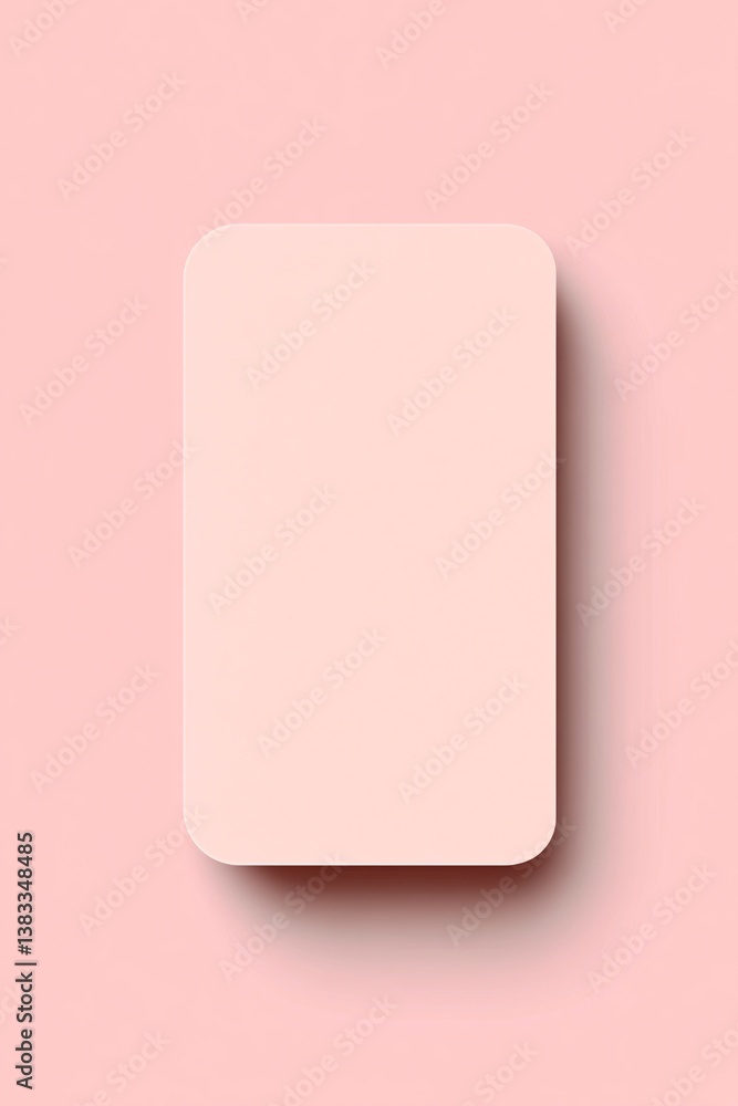 Poster Simple minimalist composition casting a shadow on a pink background