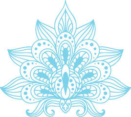 Beautiful flower art and mandala vector design