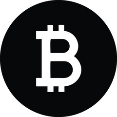 Bitcoin icon sign payment symbol. Cryptocurrency logo. Simple vector.