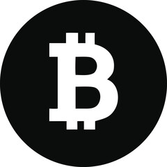 Bitcoin icon sign payment symbol. Cryptocurrency logo. Simple vector.