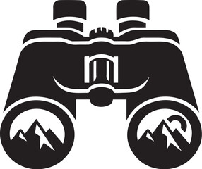 Binocular Durbin vector icon illustration