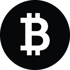 Bitcoin icon sign payment symbol. Cryptocurrency logo. Simple vector.