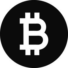 Bitcoin icon sign payment symbol. Cryptocurrency logo. Simple vector.