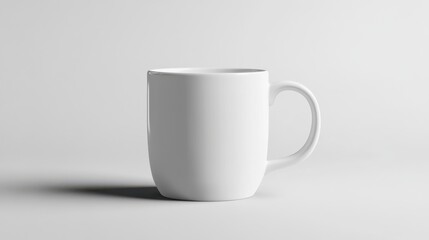 Fototapeta premium A plain white ceramic mug mock up. Generative AI.