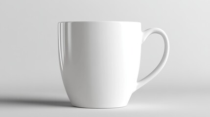 Obraz premium A plain white ceramic mug mock up. Generative AI.