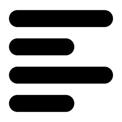 Obraz premium Horizontal Left Align Icon