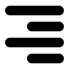 Obraz premium Horizontal Right Align Icon