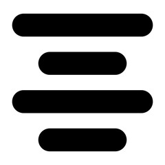 Obraz premium Horizontal Centre Align Icon