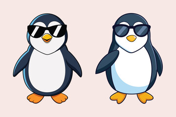 cute penguin illustration vector