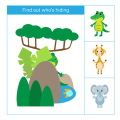 Find out who's hiding with crocodile