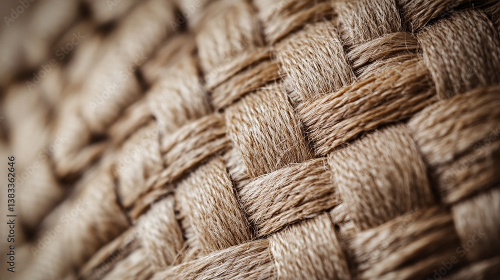Poster Interlaced threads are creating a woven fabric texture