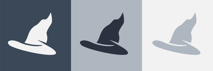 Set of hacker hats icon. Programmer white, gray and black cap. Cyber attack, secret virus