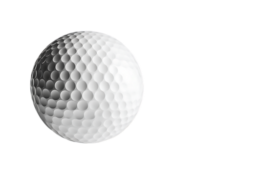 High-Contrast Golf Ball Studio Shot: Dim Light, Clean Background