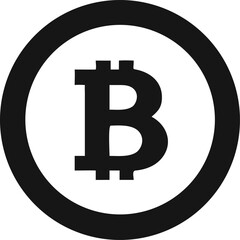 Bitcoin icon sign payment symbol. Cryptocurrency logo. Simple vector.