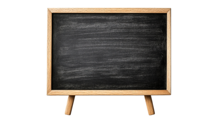 Chalkboard with wooden frame and legs for educational use