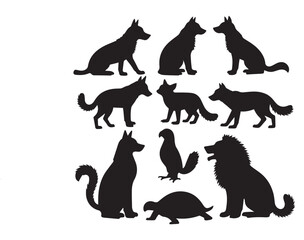 silhouettes of animals